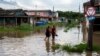 Inundaciones por lluvias de Idalia en Batabanó, Mayabeque. (Yamil LAGE/AFP)