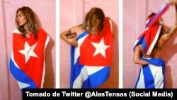 La foto que envió a prisión a la joven camagüeyana Aniette González.