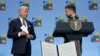 Volodymyr Zelenskyy junto al presidente Biden en un evento en Vilnius, Lituania, mientras los miembros del G7 anuncian su declaración conjunta de apoyo a Ucrania. (REUTERS/Kevin Lamarque)