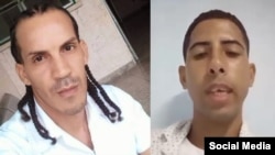 Humberto Nieto y Erlis Sierra, dos de los manifestantes detenidos en Baire tras la protesta, y luego liberados. 