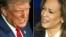 Combinación de fotografías del candidato presidencial republicano, el expresidente Donald Trump, y la candidata presidencial demócrata, la vicepresidenta Kamala Harris. (Saul Loeb/AFP)