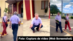 El jefe de la embajada de Estados Unidos en Cuba, Mike Hammer, visitó junto a su esposa Margret el Santuario Nacional de San Lázaro.